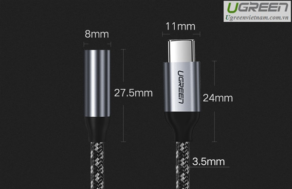 Cáp chuy?n d?i USB type-C to 3.5mm Ugreen 30632